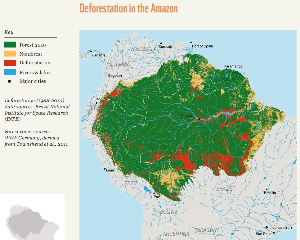 Map of Amazon Deforestation