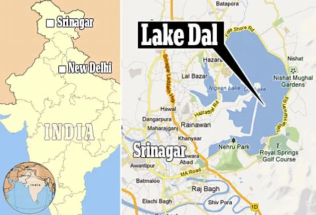Map of Dal Lake