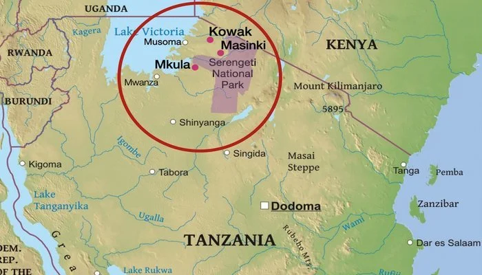 Map of the Serengeti