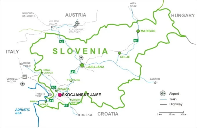 Skocjan Caves Map