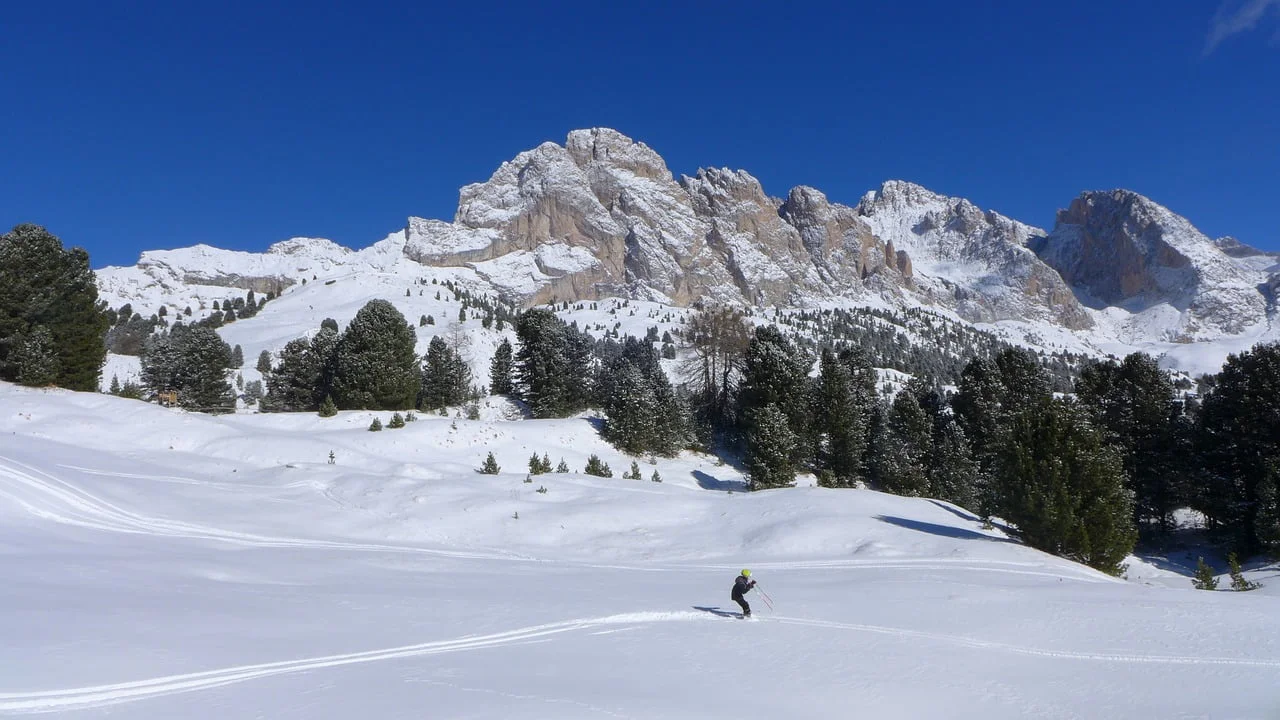 Skiing in the Dolomites
